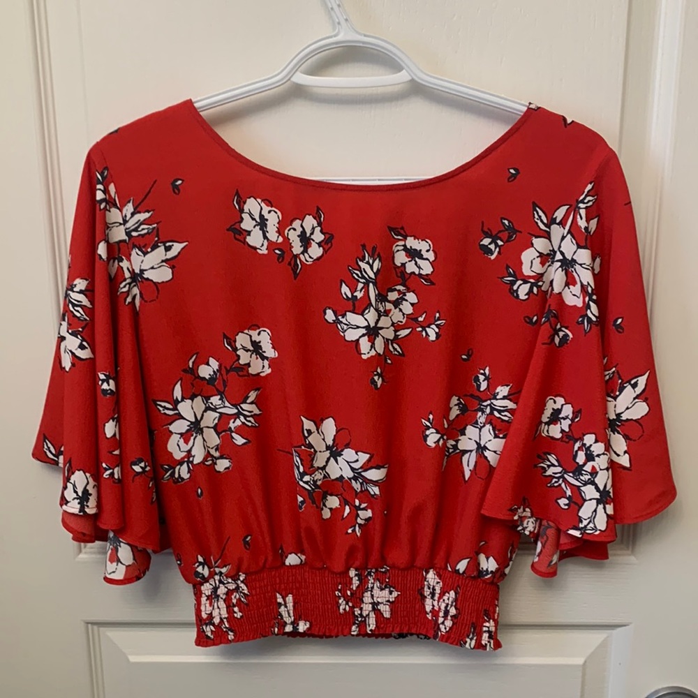 Red Flower Blouse (2 for $20)